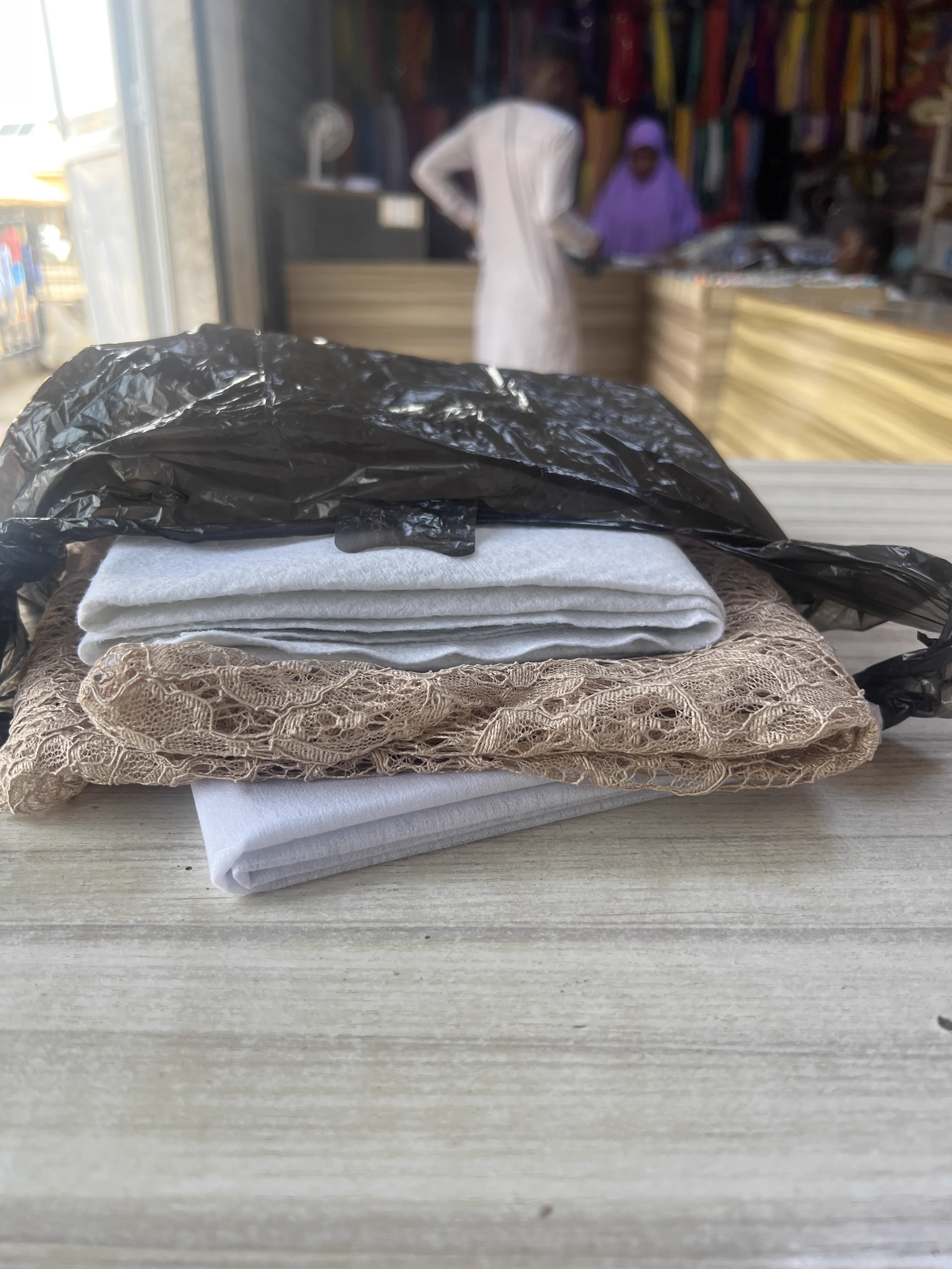 Packed order ready for a customer